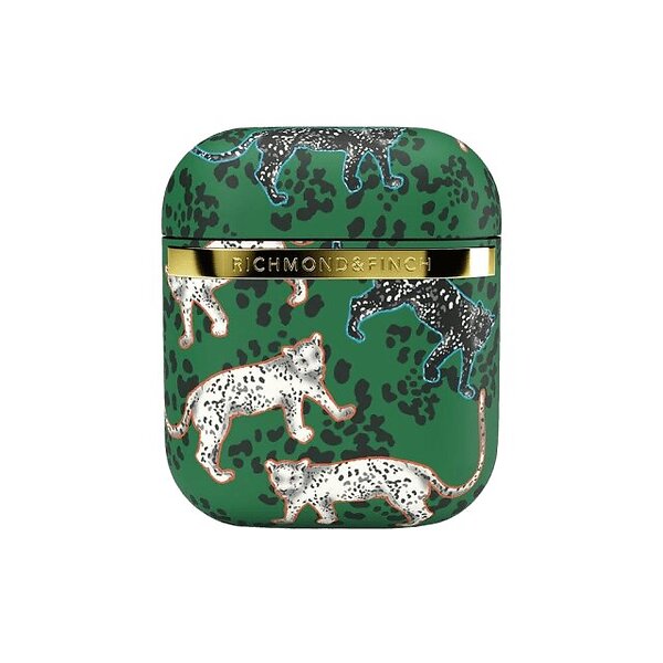 Richmond & Finch Airpods Case Leopard Green Hörlurar Unisex Grön PRO